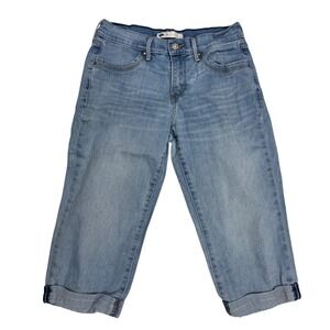 Levis Women Size 6 Capri Jeans Blue Mid Rise Stretch Cuffed Casual Classic Denim